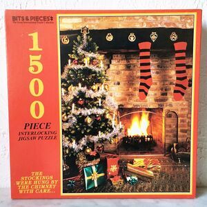 Vintage Bits & Pieces Christmas Fireplace Jigsaw Puzzle 1500 Piece New Sealed